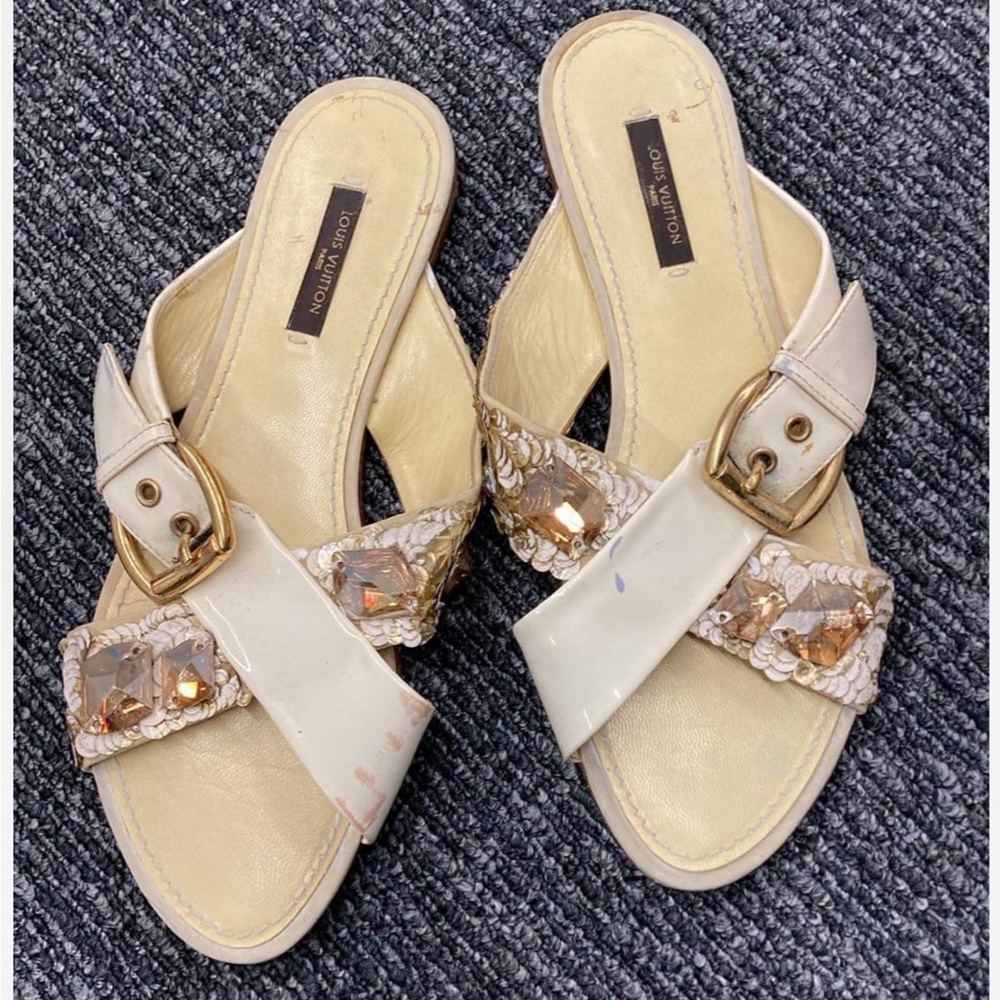 Louis Vuitton Patent Leather Slides